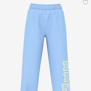 Kids Light Blue Joggers with Yellow Print